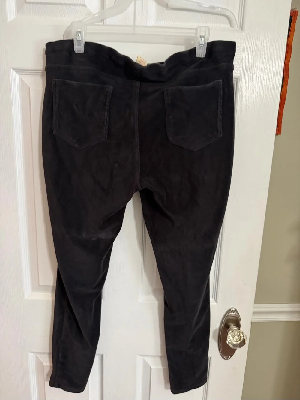Womens Black Stretch Slim Pants, XXL faded glory